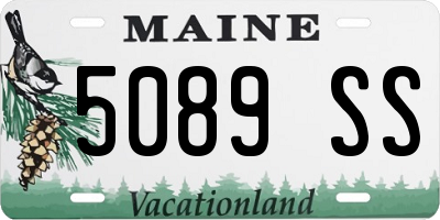 ME license plate 5089SS