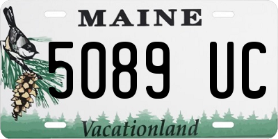 ME license plate 5089UC