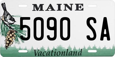 ME license plate 5090SA