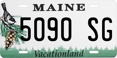 ME license plate 5090SG