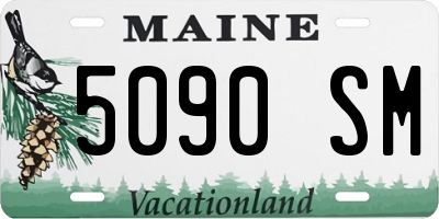 ME license plate 5090SM