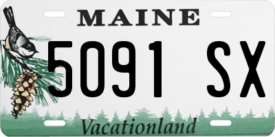 ME license plate 5091SX