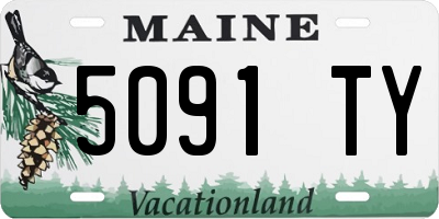 ME license plate 5091TY
