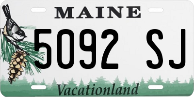 ME license plate 5092SJ