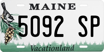 ME license plate 5092SP
