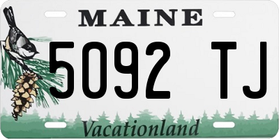 ME license plate 5092TJ