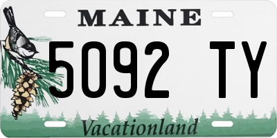 ME license plate 5092TY