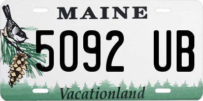 ME license plate 5092UB