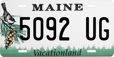 ME license plate 5092UG