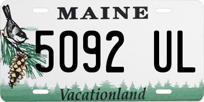 ME license plate 5092UL