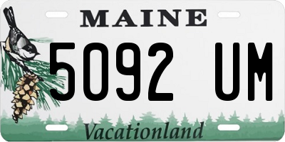 ME license plate 5092UM