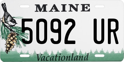 ME license plate 5092UR