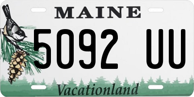 ME license plate 5092UU