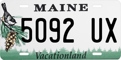 ME license plate 5092UX
