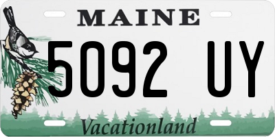 ME license plate 5092UY