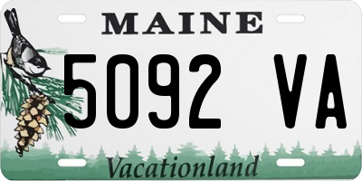 ME license plate 5092VA