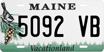 ME license plate 5092VB