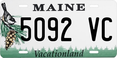 ME license plate 5092VC