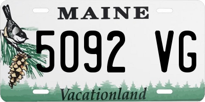 ME license plate 5092VG