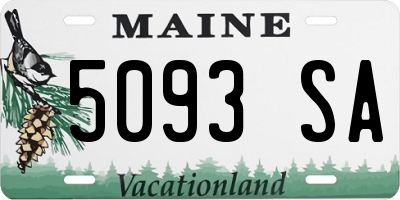 ME license plate 5093SA
