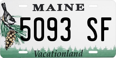 ME license plate 5093SF