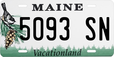 ME license plate 5093SN