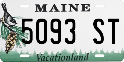 ME license plate 5093ST