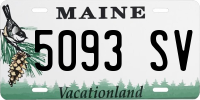 ME license plate 5093SV
