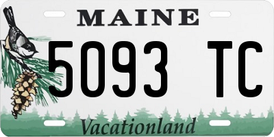 ME license plate 5093TC
