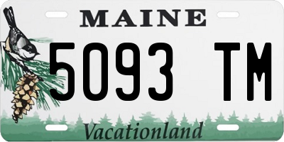 ME license plate 5093TM