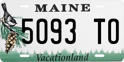 ME license plate 5093TO