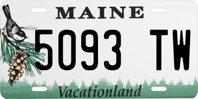 ME license plate 5093TW