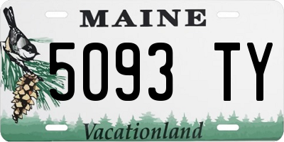 ME license plate 5093TY