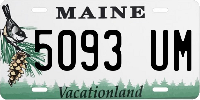 ME license plate 5093UM