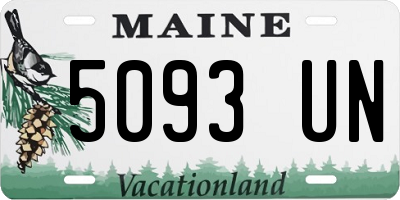 ME license plate 5093UN