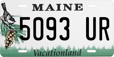 ME license plate 5093UR