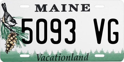 ME license plate 5093VG