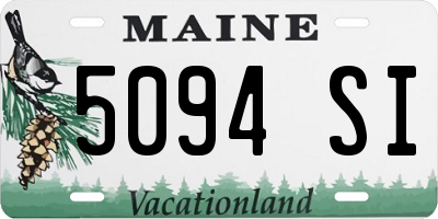 ME license plate 5094SI