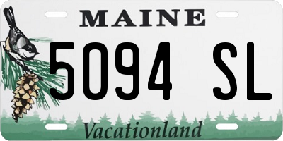 ME license plate 5094SL