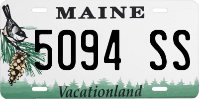 ME license plate 5094SS