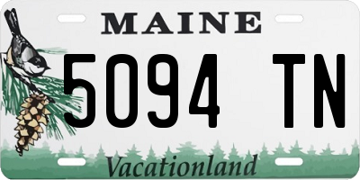 ME license plate 5094TN
