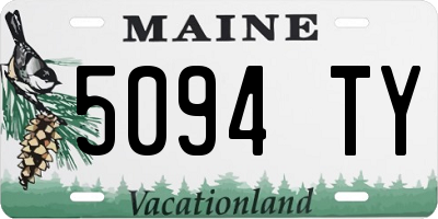 ME license plate 5094TY