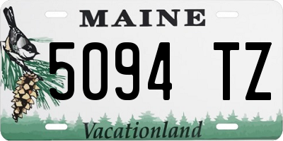 ME license plate 5094TZ