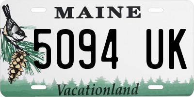 ME license plate 5094UK