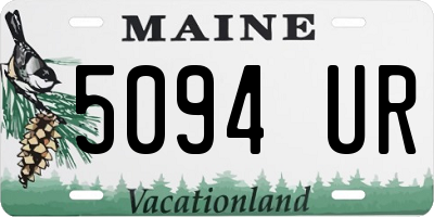 ME license plate 5094UR