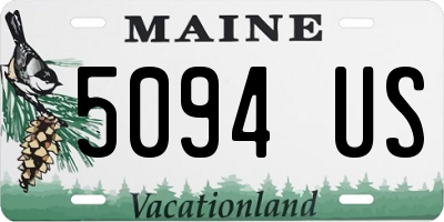 ME license plate 5094US