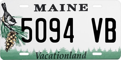 ME license plate 5094VB