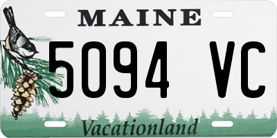 ME license plate 5094VC