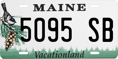 ME license plate 5095SB