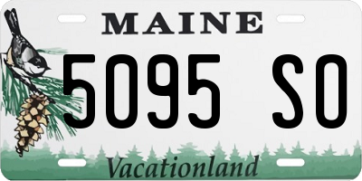 ME license plate 5095SO